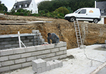 Réalisation des fondations à Montberthault